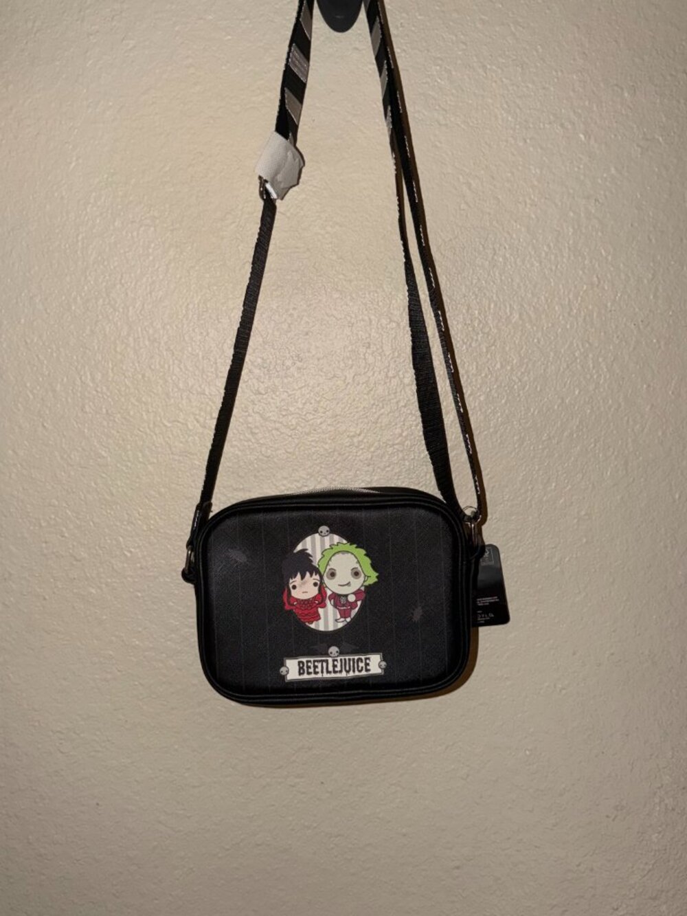 Hot Topic Beetlejuice Camera Bag w/Keychain